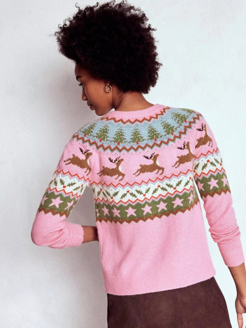 NWOT Boden Edie Fair Isle Wool Blend Cardigan - Picture 3 of 10